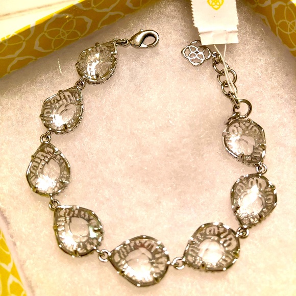 NWT Kendra Scott Brynn Bracelet Silver & Faceted - Picture 9 of 10